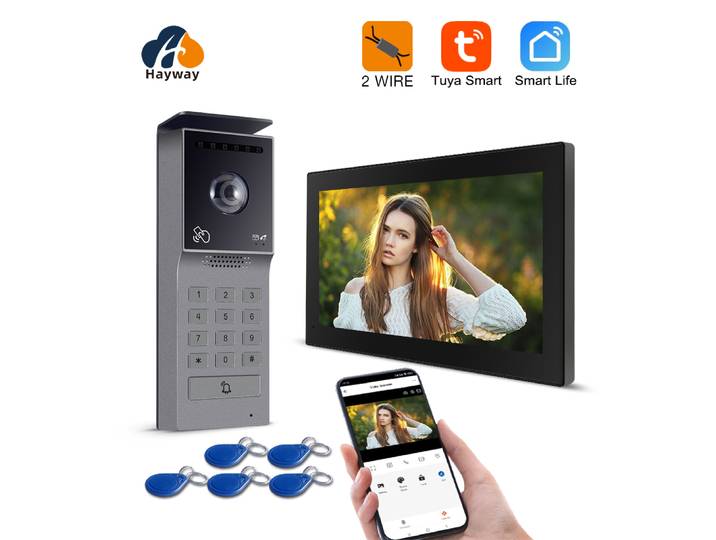 Tuya Wifi maison intelligente visiophone interphone vidéo 1080P moniteur tactile 7 '2 fils sonnette porte caméra système de sécurité