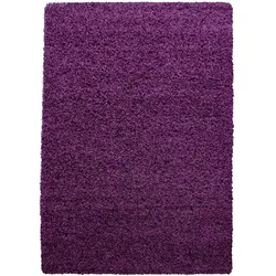 Teppich Hochflor Unifarben Polypropylen Wohnzimmer Shaggy Violett Rechteckig 300x400 | Kadima Design