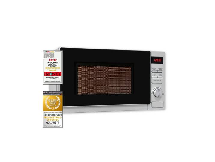 exquisit Mikrowelle, Mikrowelle, Grill, 20,00 l, schlicht und leistungsstark, digitaler Timer, Grill-Funktion