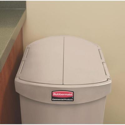 Rubbermaid Slim Jim Pedaleimer Schmalseite 50 Liter beige
