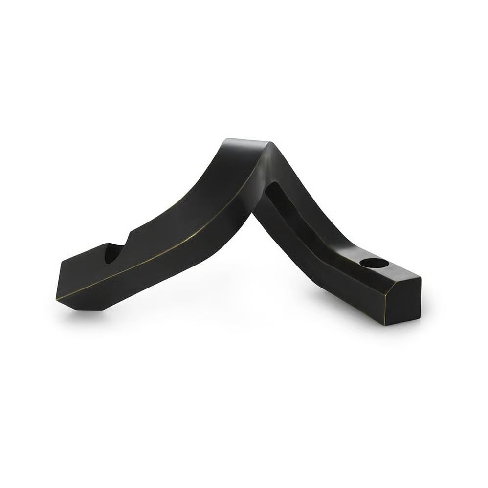 Normann Copenhagen Crooked kandelaar voor stompkaarsen, Bronze