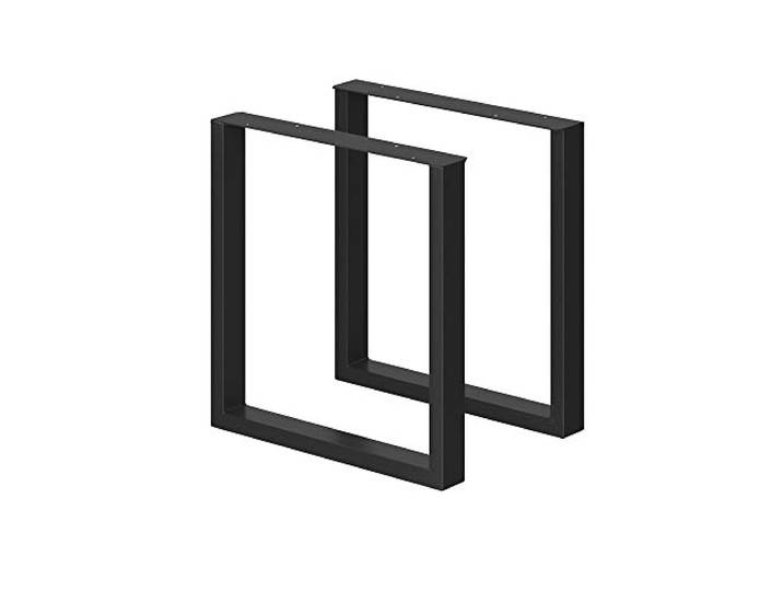Vicco Tischbeine, Schwarz, 70 x 72 cm Quadratisch, zur einfachen Montage an Esstischen und Arbeitsplatten