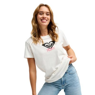 T-Shirt ROXY "Ocean Road Art", Damen, Gr. XXL, weiß (egret), Obermaterial: 100% Baumwolle., Shirts T-Shirt