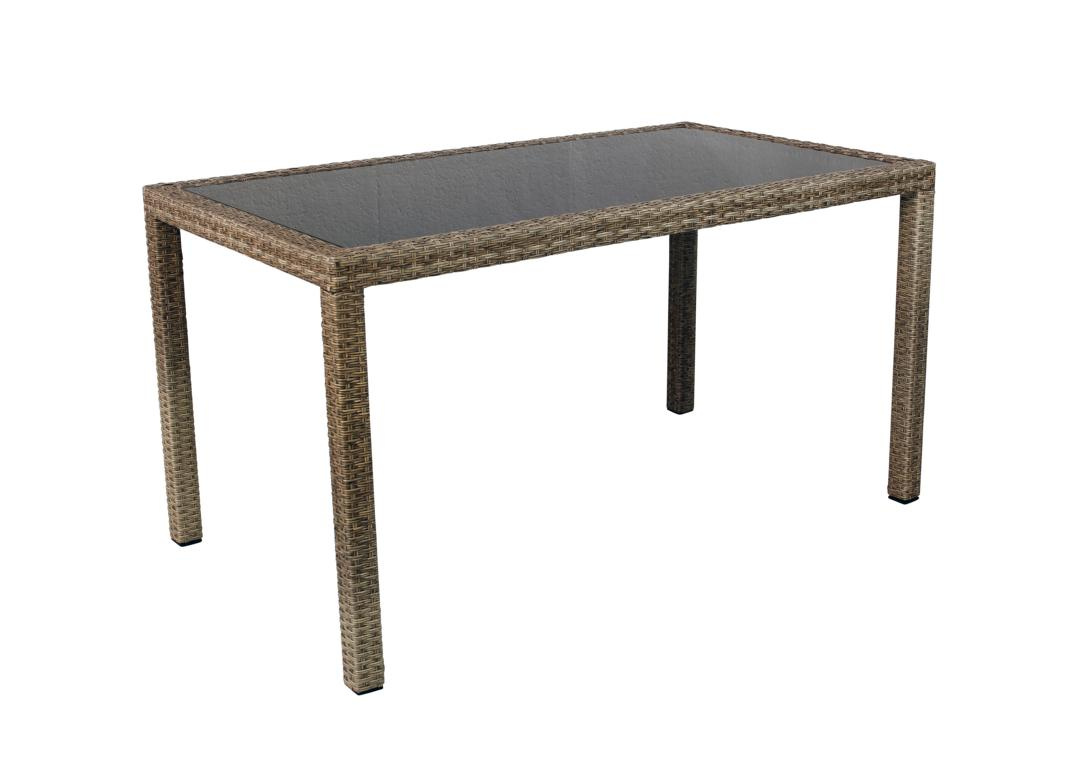 FRANZKERSTIN Alu-/Geflechttisch Julia 140x80cm natur 09234669