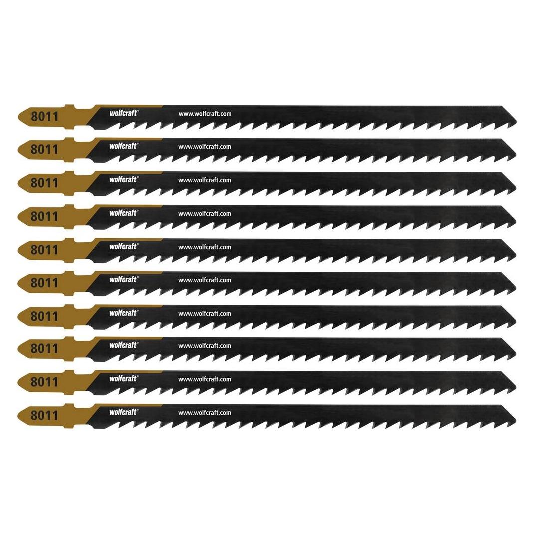 wolfcraft 8011100 10 Stichsägeblätter Holz Schnell 100 mm 10 St. (8011100)