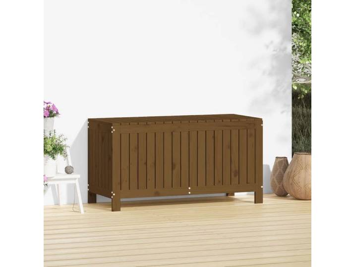 Brun Coffre de Jardin - - Boîte de rangement de jardin Marron miel 115x49x60 cm Bois pin - Banc de Terrasse(1parcel)1999