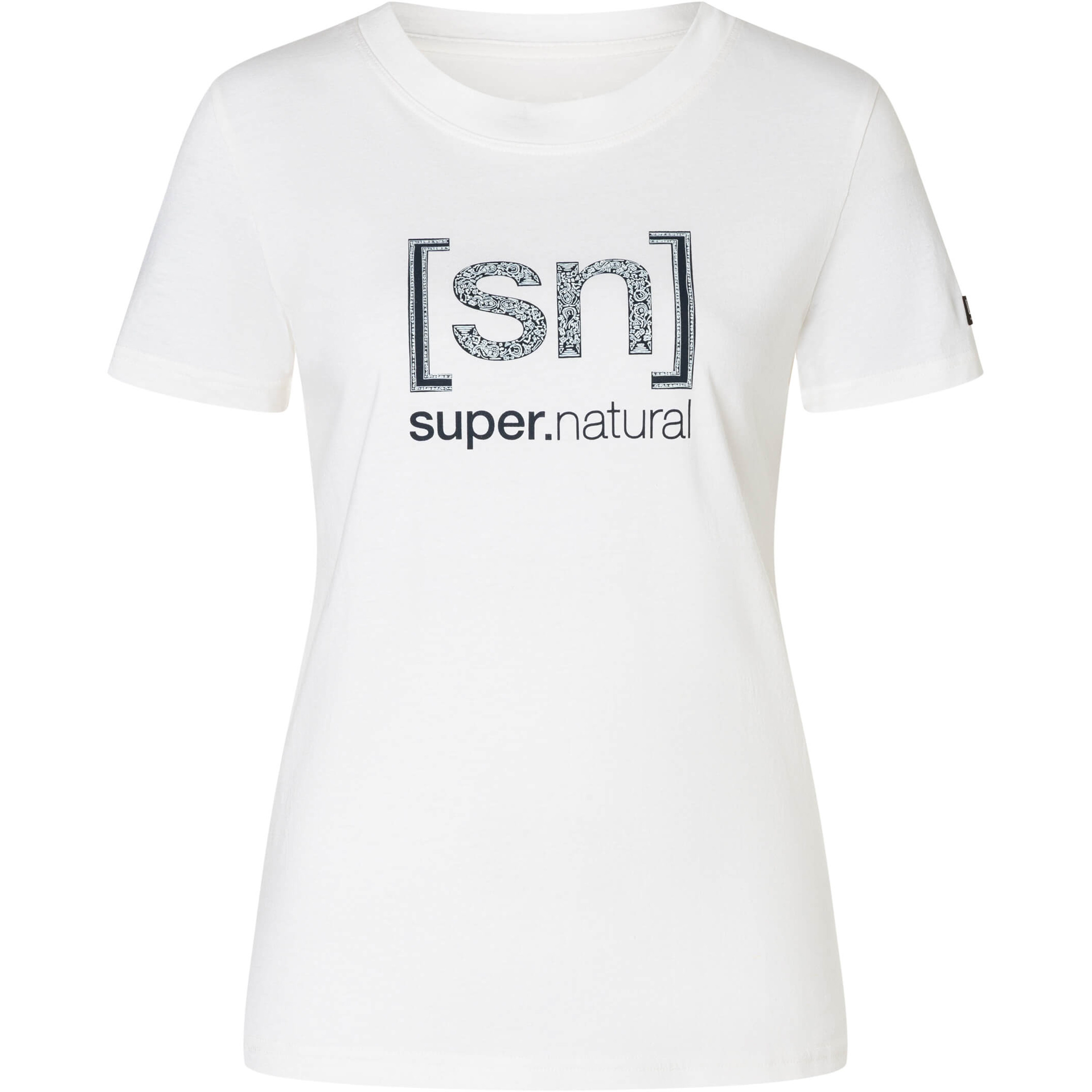 Super.Natural Logo Sn Bandana C Damen T-Shirts weiss Größe M Lifestyle Hautfreundlich Merinowolle
