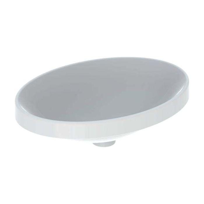 Geberit VariForm Einbauwaschtisch 500719002 55x40cm, ohne Hahnloch, ohne Überlauf, oval, weiß KeraTect