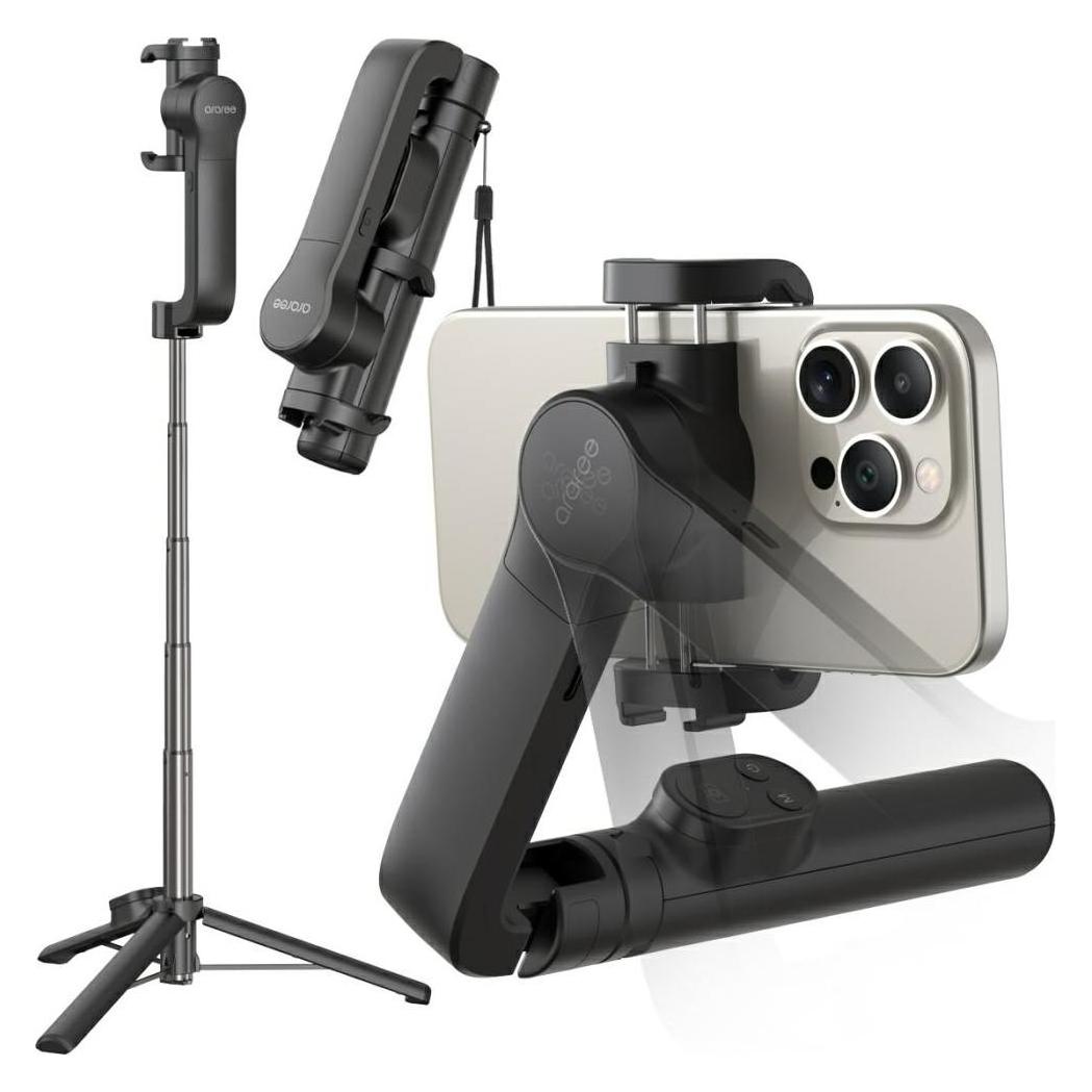 Araree Selfie Stick Gimbal Pod Gimbal 1X Tripod black (AR60-02290A)