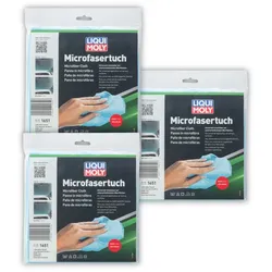3x Microfasertuch LIQUI MOLY 1651 Poliertuch Reinigung Autowäsche Politur Glanz