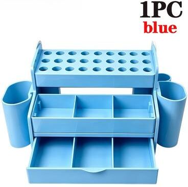 Fusion Finds Dental Composite Organizer Resin Syringe Holder And Adhesive Applicator Storage Case blue