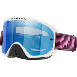 Oakley O-Frame 2.0 Pro Weiss/Pink Streaks Ice Iridium Motocross Brille