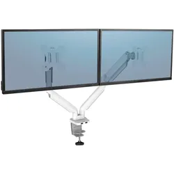 Fellowes Platinum Series Doppel Monitorarm (Tisch, 32", 8 kg), Monitor Halterung, Weiss