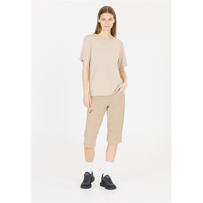 Outdoorhose WHISTLER "SHANNIE", Damen, Gr. 50, EURO-Größen, beige (sand), 94% Nylon, 6% Elasthan, unifarben, kurz, Hosen Outdoorhose, mit QUICK DRY Technologie