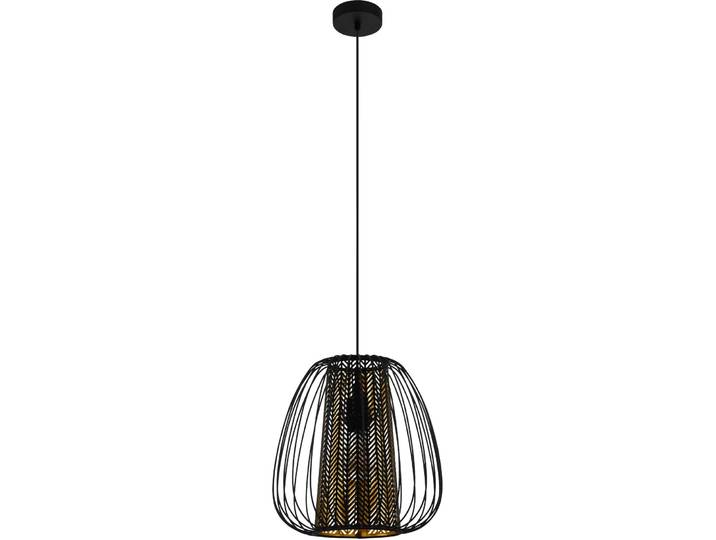 Eglo Pendellampe Curasao Schwarz-gold Stahl/Stoff