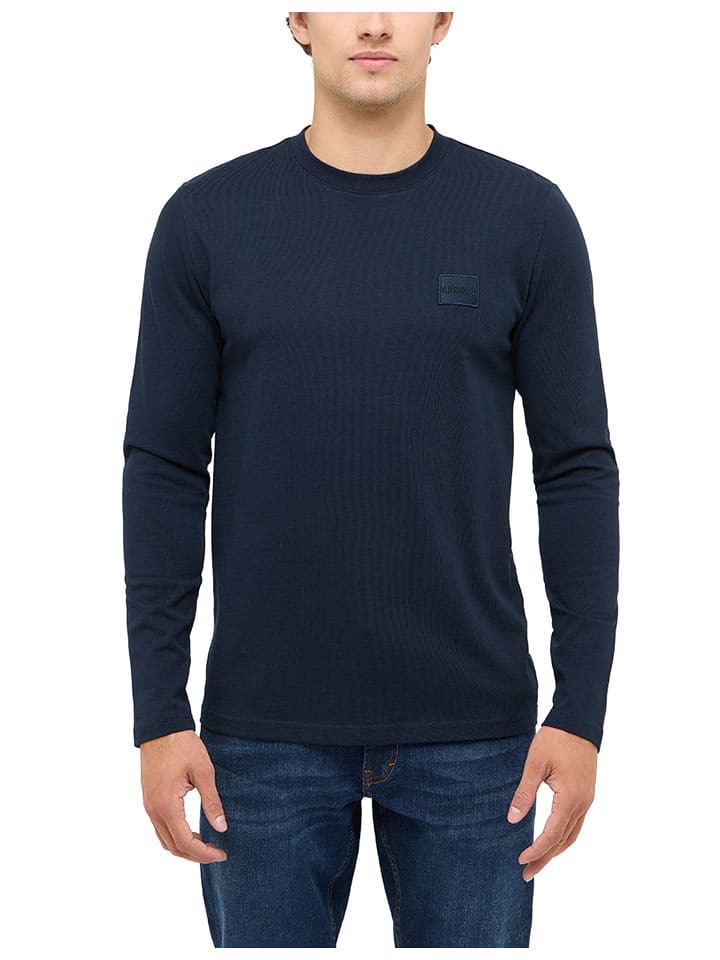 Mustang Longsleeve in Dunkelblau - M