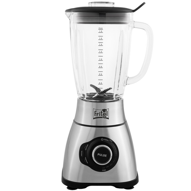 Fritel BL 3890 High Speed Blender en Smoothie Maker met 1,8 l inhoud, 1800 W en 9 snelheden, Glas