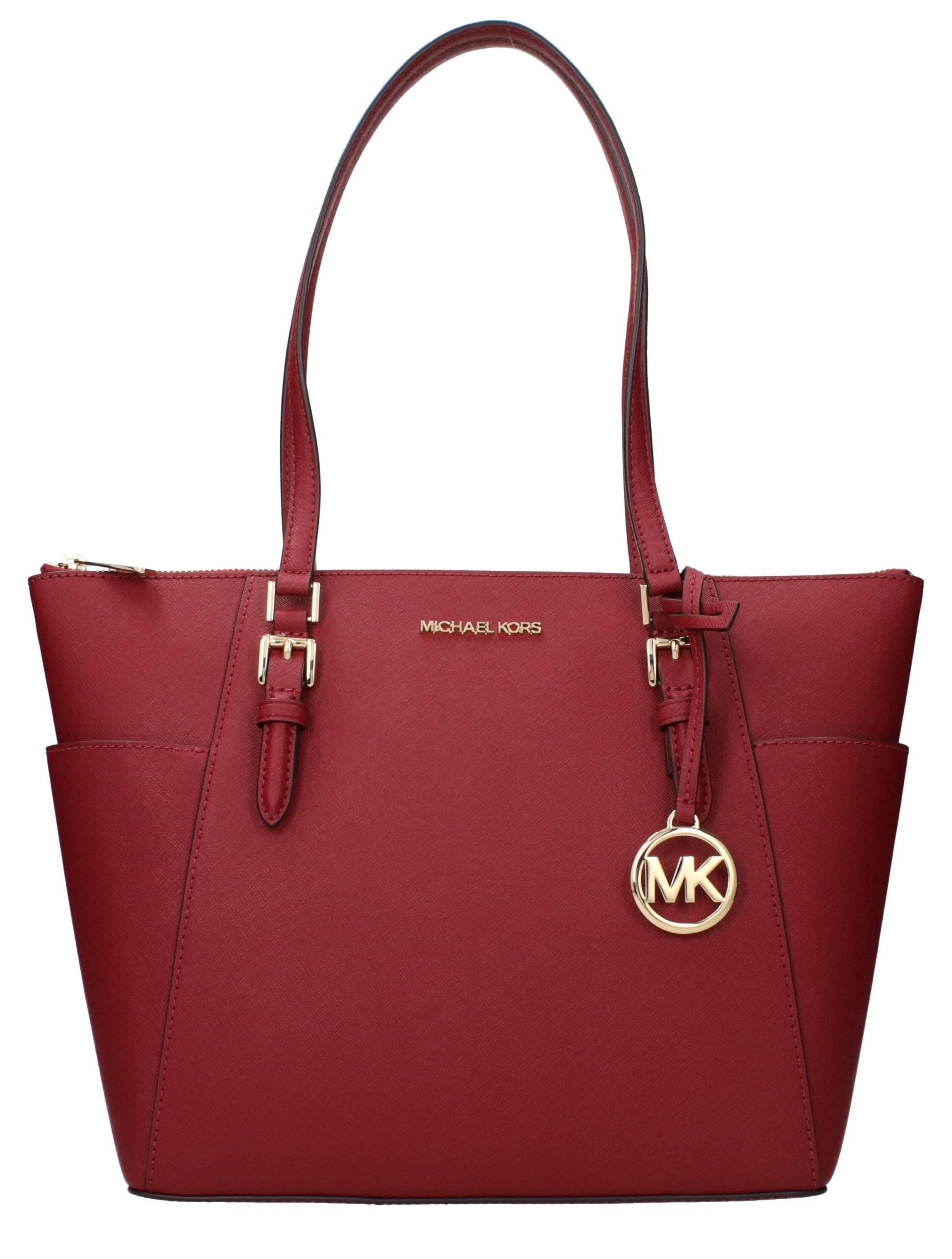 Michael Kors Charlotte Large Cabas Saffiano cerise gold
