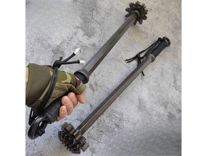 Masse de défense en acier pur, ensemble d'outils de combat traditionnels pour l'entraînement aux arts martiaux, la musculation et la défense automobile