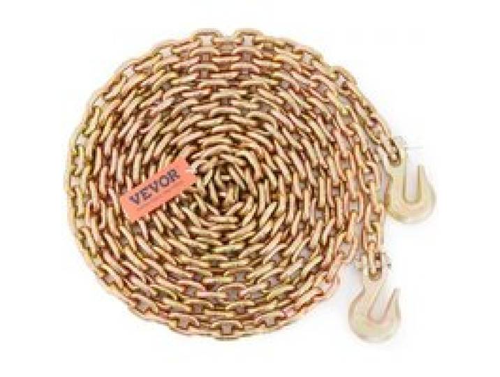 VEVOR sleepketting 8 mm x 6 m houtketting draagvermogen 2222 kg G80 transportbindketting stalen bosbouwketting stalen ketting robuuste ketting voor hijsen, laden, slepen, vastbinden etc.
