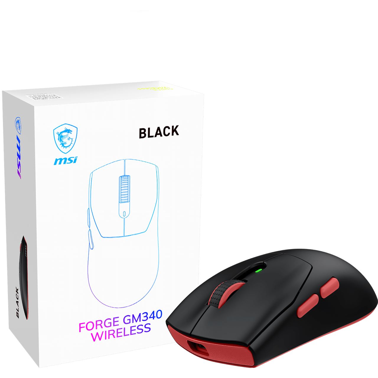 MSI Forge GM340 W Black WIRELESS Gaming Maus