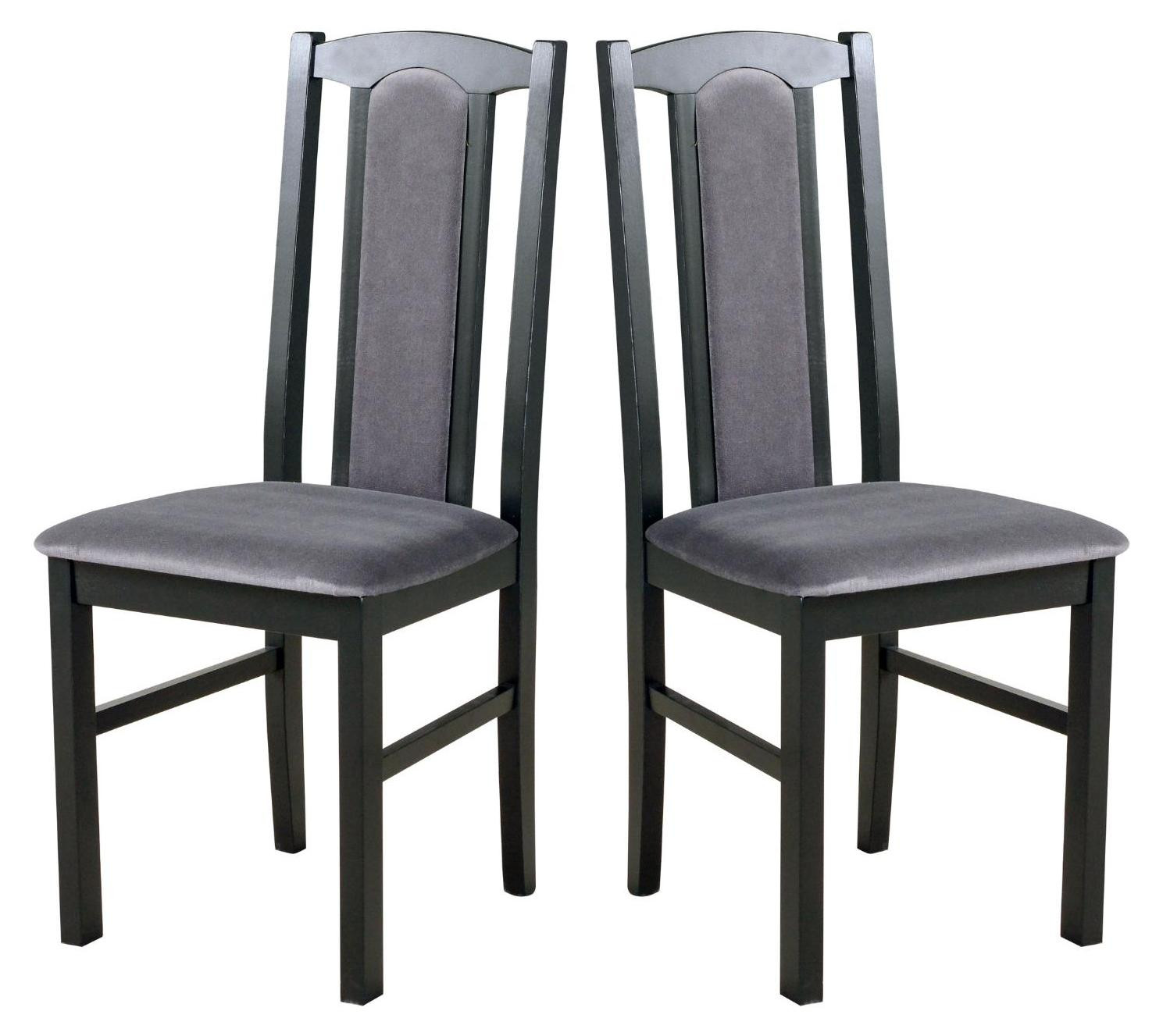 Kronos Bos 7 eetkamerstoelen set van 2 - zwart