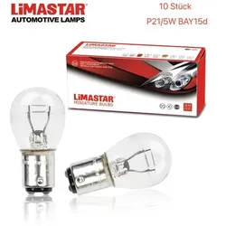 10 Stück 12V 21/5W BAY15d P21/5W Glühlampe Glühbirne Lampe Autolampe