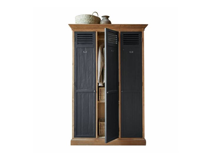 Mirabeau Kleiderschrank Schrank Hillcroft braun/schwarz