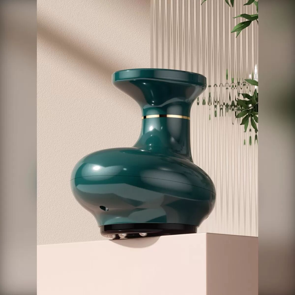 INF Kabelloser Aufladbarer Gua Sha Massagegerät für Zuhause – Beheiztes Elektrisches Schabmassagegerät für Meridianstimulation Grün