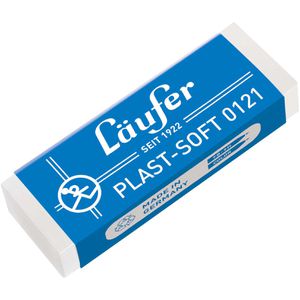 Läufer Radiergummi Plast Soft 0121, für Blei- und Buntstifte, aus Kunststoff