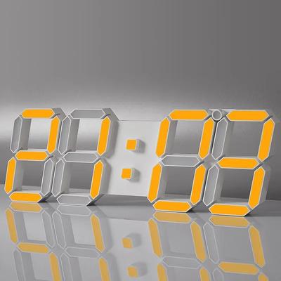 Friendly Fresh Finds Modern Design LED Wall Clock With Remote Control And Automatic Photosensitive Function orange