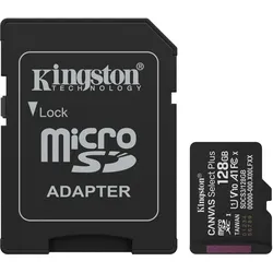 Kingston Canvas Select Plus (128 GB, microSDXC, U1, UHS-I), Speicherkarte, Schwarz