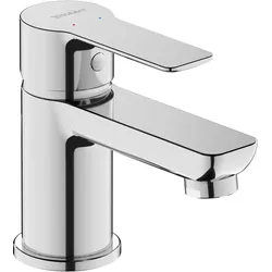 Duravit, Duscharmatur + Badewannenarmatur, Einhebel-Waschtischmischer A.1 S ohne Zugstangen-Ablaufgarnitur chrom