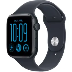 Apple Watch SE 3 44mm Mitternacht Aluminium Case Mitternacht Aluminium Case Navyblau Sport Band - M/L