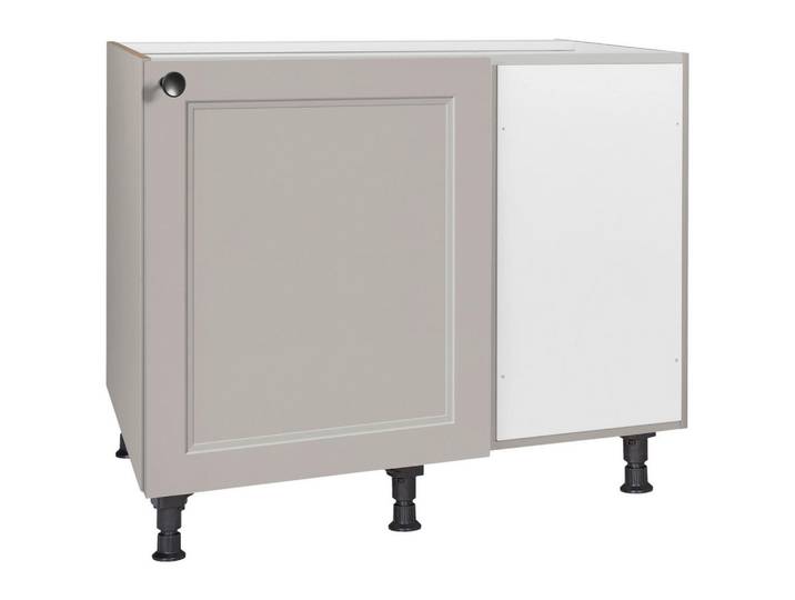 Nobilia Eckunterschrank Cascada, Grau, 1 Fächer, nicht einzeln stellbar, Eckteil, 125x87x65 cm, individuell planbar, Küchen, Küchenmöbel, Küchenschränke, Eckschränke Küche