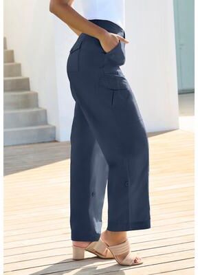 Plus Size Women's Plus Size Convertible Cargo Pants by Roaman's in Navy (Size 20 W)