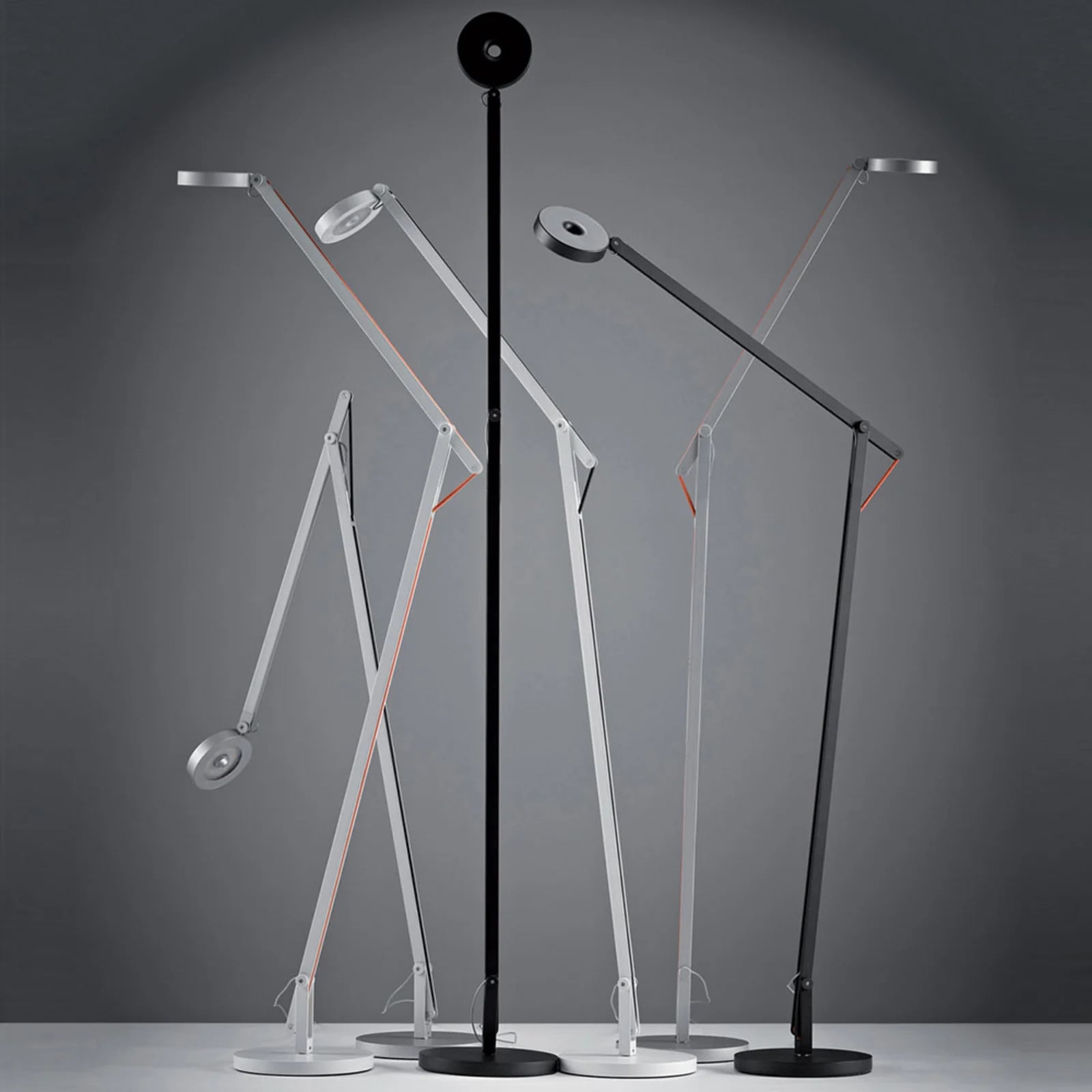 Rotaliana String F1 DTW Vloerlamp - Matt White/Black - Metaal