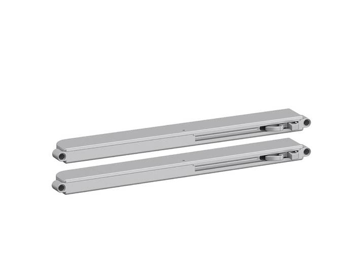 Schwebetürendämpfer 2er Set 5 x 1 x 27cm Grau Kunststoff