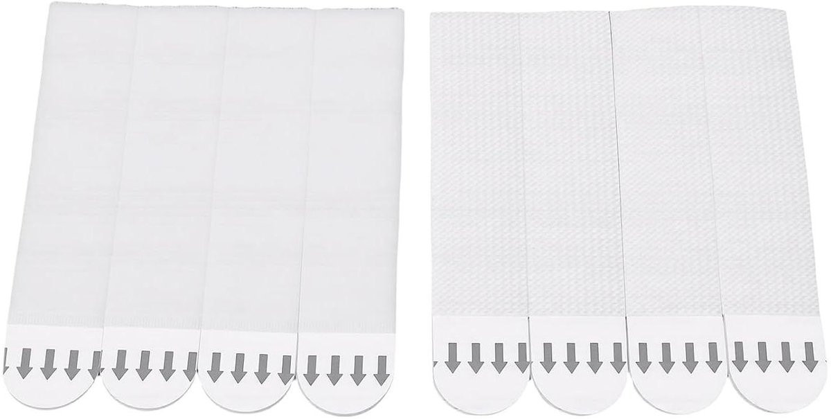 Grote Ophangstrips Wit - 10 Sets Verwijderbaar Klittenband voor Decoratie