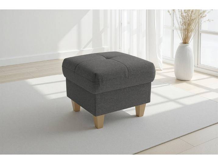 sit&more Polsterhocker Pamela, B: 58 cm (1 St), verschiedene Farben und Stoffe, bis 120 kg belastbar