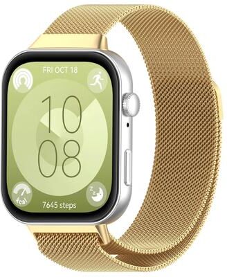 United Premium Huawei Watch Milanese Metal Band Adjustable Black Strap gold