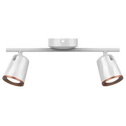 LED Deckenlampe Spots verstellbar Strahler Deckenleuchte 2-flammig weiß L 40,5cm