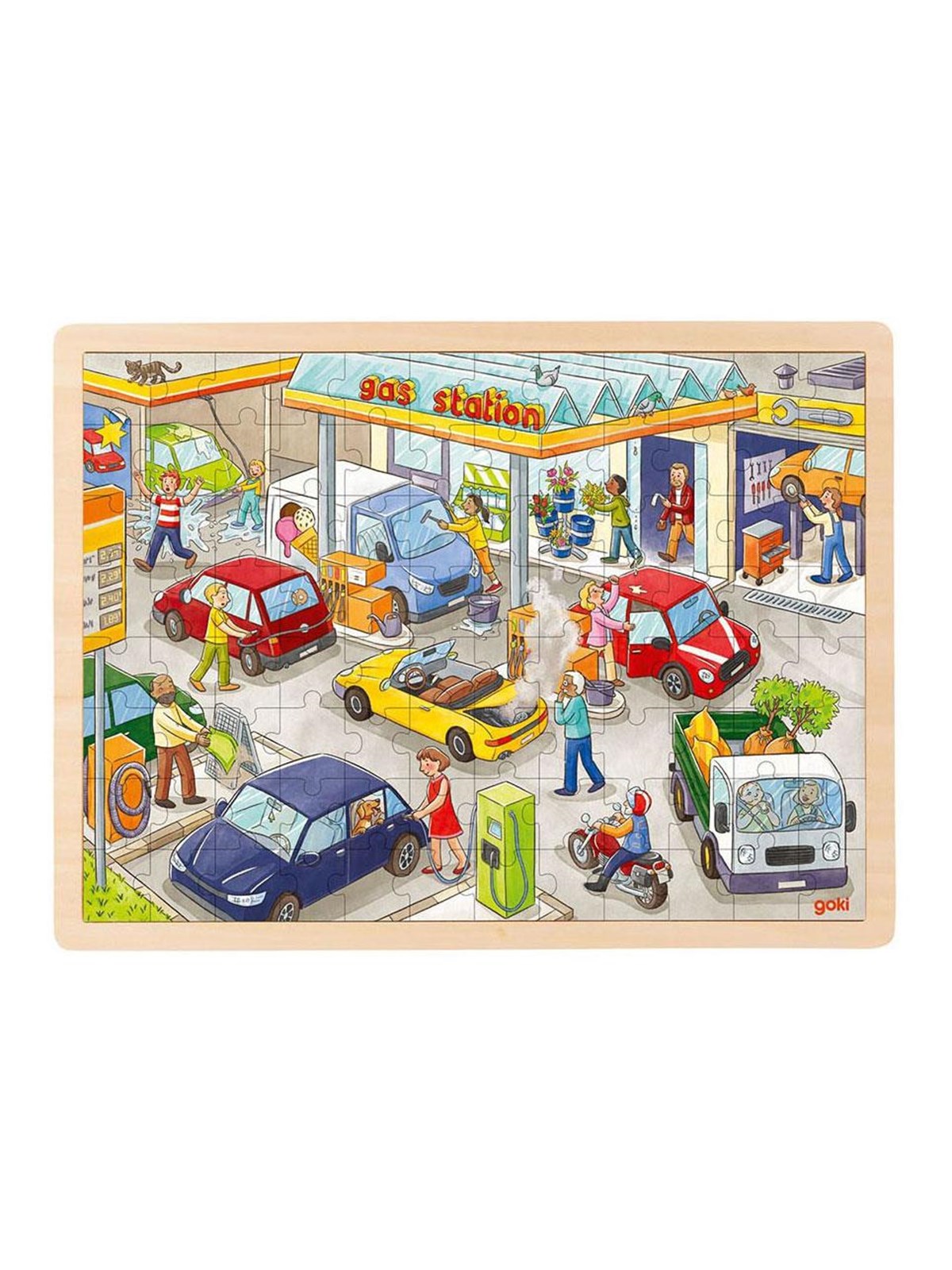 Goki Wooden Jigsaw Puzzle Gas Station 96 pcs. Holz