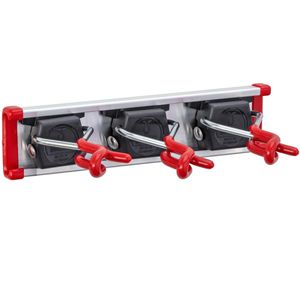 Bruns Gerätehalter Set mini, 3 Halter, 30cm Wandleiste für Gartengeräte