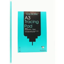 Clairefontaine 5x Goldline Transparentpapier, Block geleimt, 50 Blatt A3 112g - GPT3A3Z