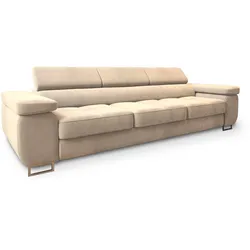 BETTSOFA MOSINE Wanilia Velours-Stoff mit Schlaffunktion