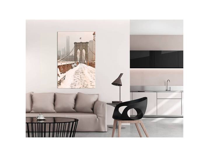 Tableau déco Brooklyn Bridge Lin Beige 40 x 60cm