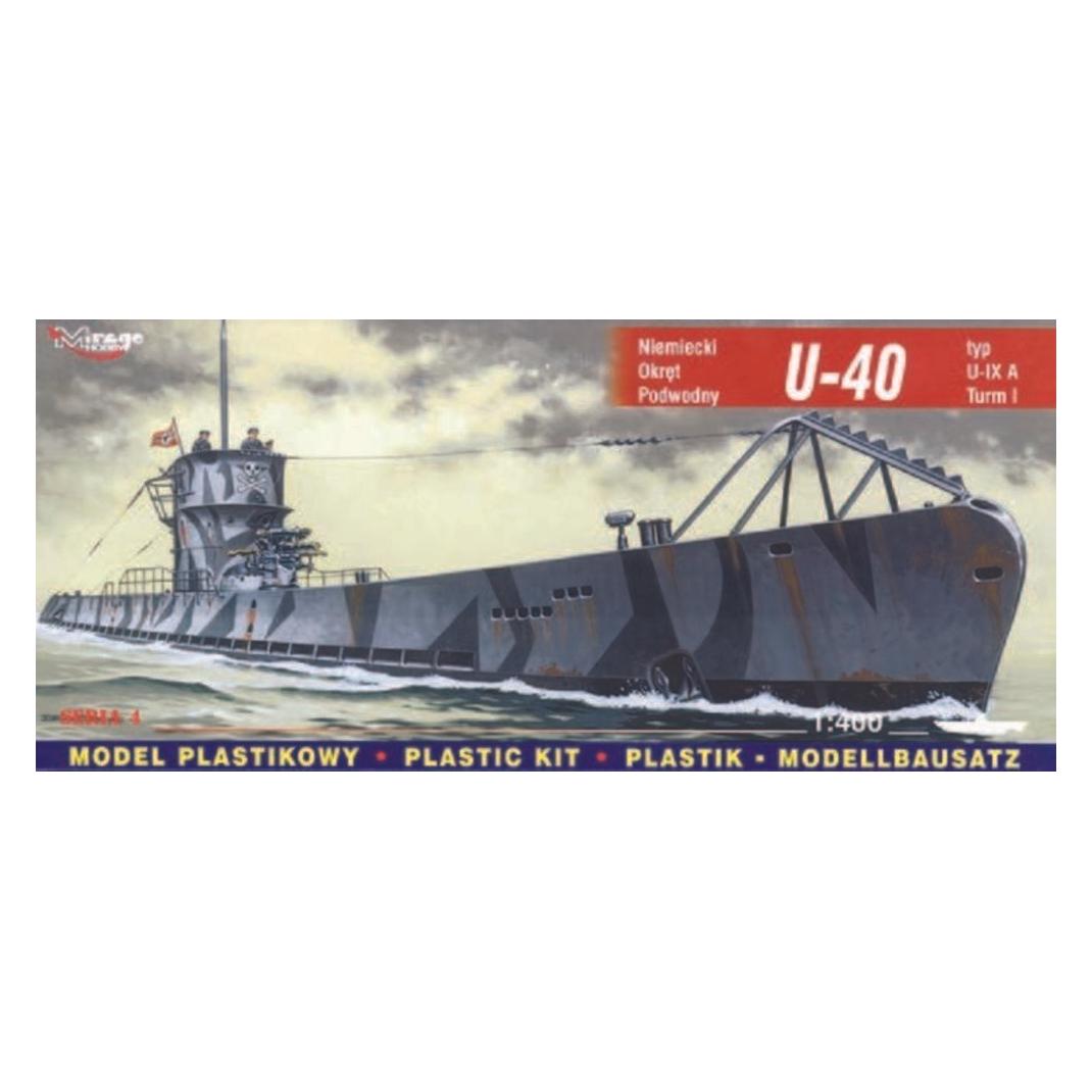 Mirage Hobby Deutsches U-Boot U 40 Typ IX A Turm I (40045)