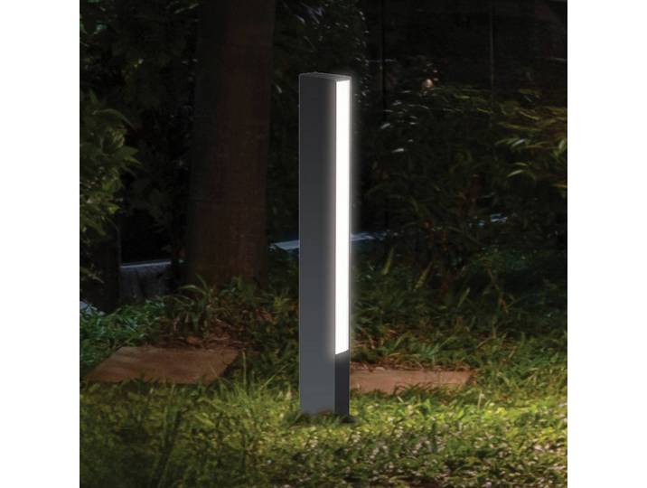 Viokef LED Sockelleuchte Lir, schwarz, Aluminium, Modern, LED Außenleuchte