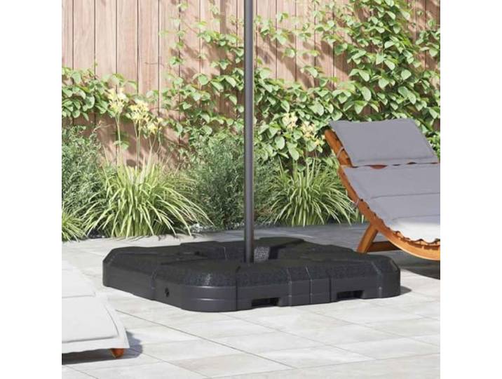 KFPOERTFGD Sonnenschirmständer für Freischwinger, Schirmständer Basis Schwarz, Stabile Halterung für Garten und Terrasse, 88,5 x 88,5 x 12 cm